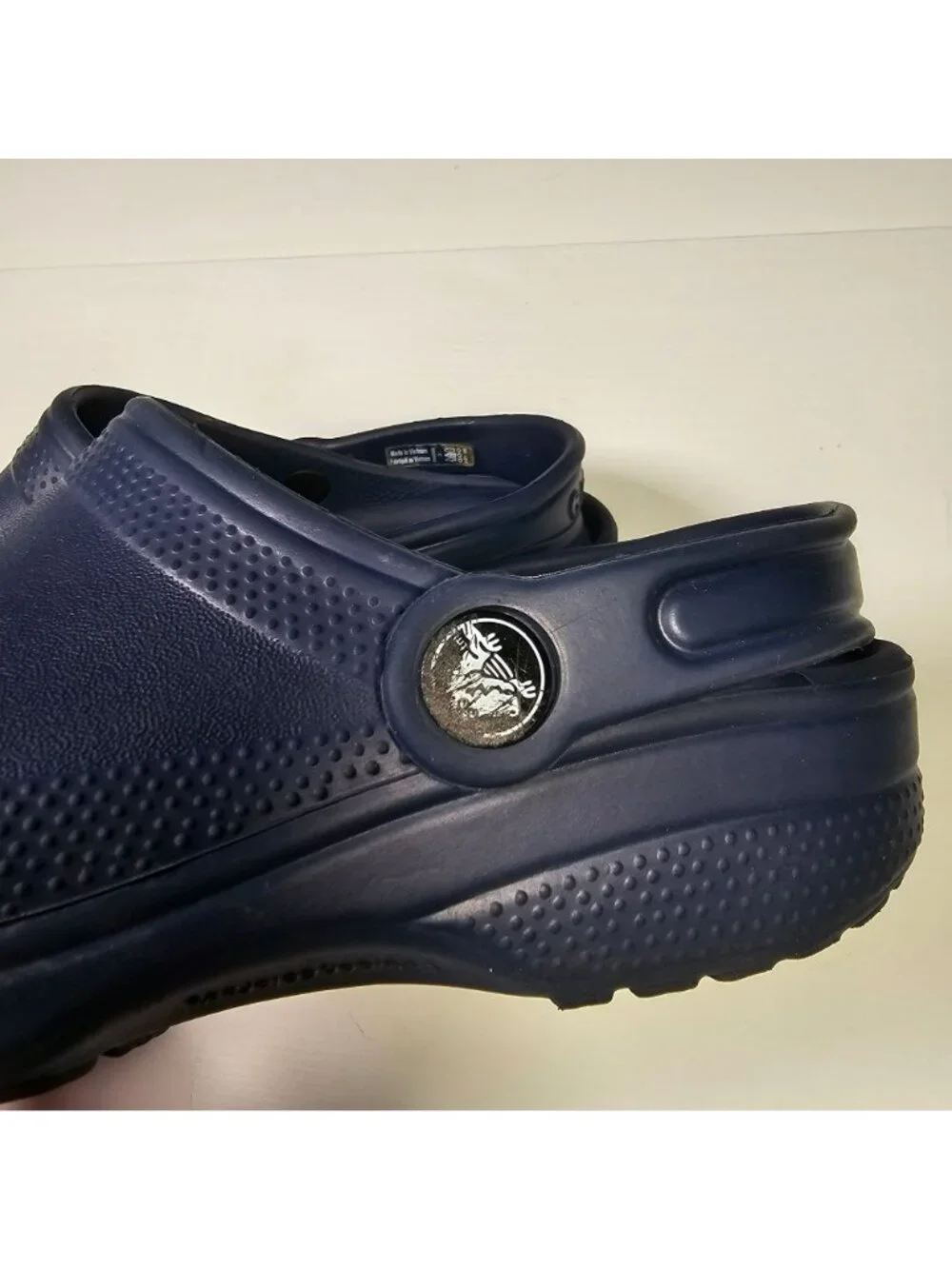 Crocs Clogs Sandals Shoes w/ Adjustable Heel Strap Junior Size 3 Navy Blue